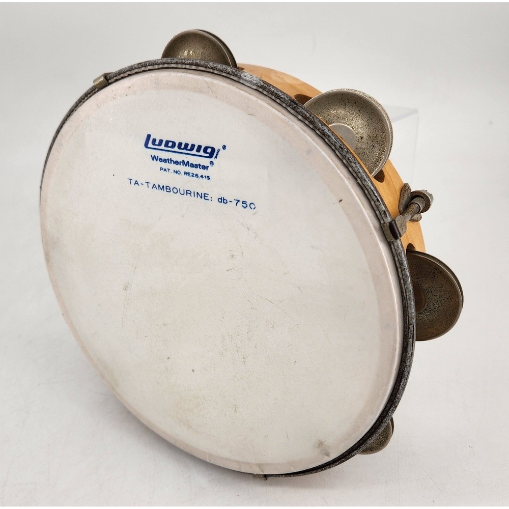 Ludwig WeatherMaster TA-TAMBOURINE db-750 Wood Double Row Tunable Tambourine 10"